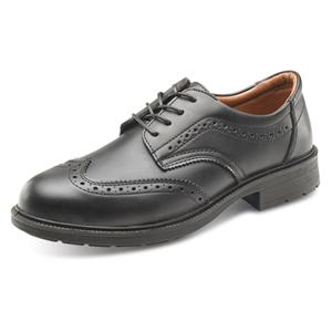 Size 10 ArmorToe® Black Executive Brogue Safety Shoe